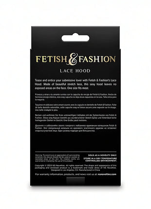 NS NOVELTIES - FETISH & FASHION SPITZENHAUBE SCHWARZ - BDSM Masken
