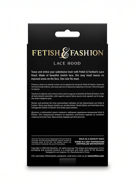 NS NOVELTIES - FETISH & FASHION SPITZENHAUBE SCHWARZ - BDSM Masken