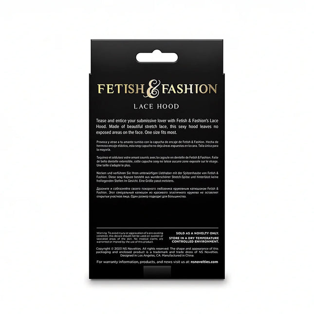 NS NOVELTIES - FETISH & FASHION SPITZENHAUBE SCHWARZ - BDSM Masken