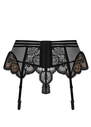 853-GAR-1 Strumpfhaltergürtel + T-String schwarz von Obsessive - Strumpfhaltergürtel