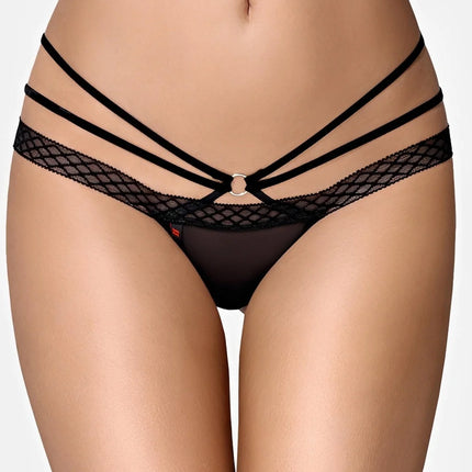 OBSESSIVE – 855-THO-1 String-Tanga aus Netzstoff - S/M / Black - String