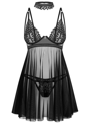 Babydoll Donarella black - XL/2XL-0