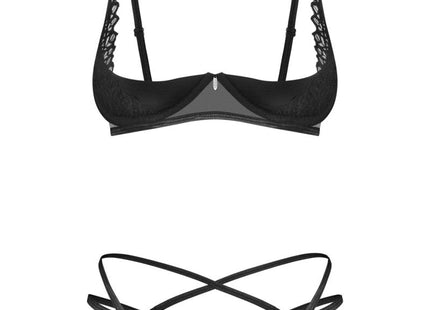 3-teilges ouvert Set Donarella schwarz von Obsessive - XS/S / Black - 3tlg. Set