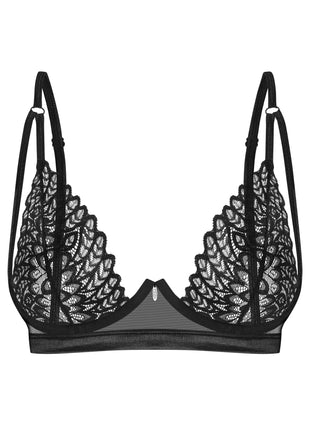 OBSESSIVE – Donarella Bügel-BH aus besticktem Stretchtüll - XS/S / Black - BH
