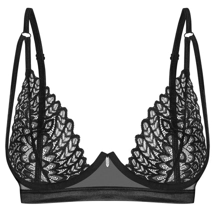 OBSESSIVE – Donarella Bügel-BH aus besticktem Stretchtüll - XS/S / Black - BH
