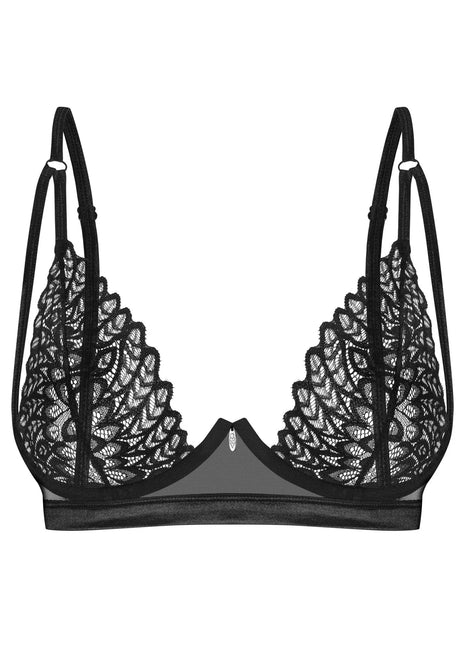 OBSESSIVE – Donarella Bügel-BH aus besticktem Stretchtüll - XS/S / Black - BH