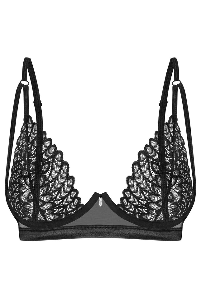 OBSESSIVE – Donarella Bügel-BH aus besticktem Stretchtüll - XS/S / Black - BH