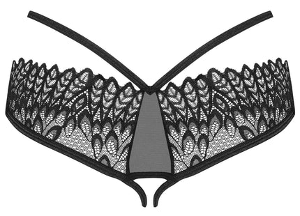 OBSESSIVE – Donarella Slip ouvert mit Stickerei - Höschen mit Öffnung