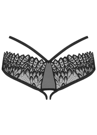 OBSESSIVE – Donarella Slip ouvert mit Stickerei - Höschen mit Öffnung