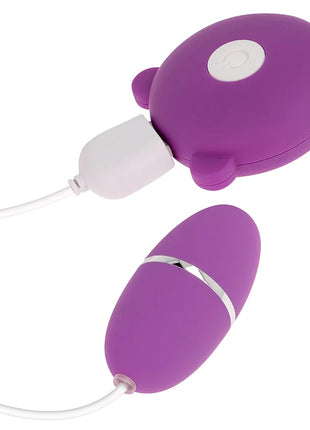 Ohmama doppelstimulator mit 10 vibrationsmodi purple silikon vibrator mit silbernem metallband und passender steuerung