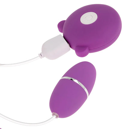 Ohmama doppelstimulator mit 10 vibrationsmodi purple silikon vibrator mit silbernem metallband und passender steuerung