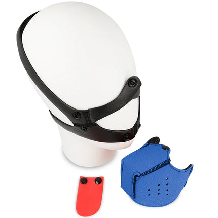 OHMAMA FETISCH HUNDE MAULKORB - BLAU - SM-Maulkorb
