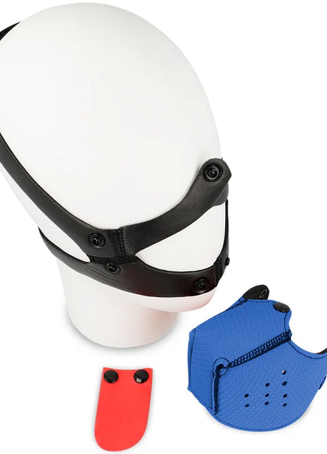 OHMAMA FETISCH HUNDE MAULKORB - BLAU - SM-Maulkorb