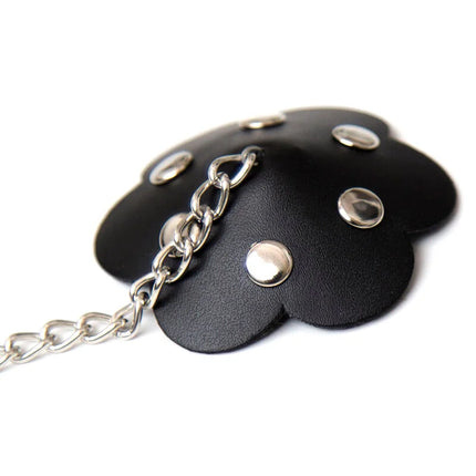 OHMAMA FETISH - BLÜTENBLATT-NIPPELSCHILD MIT KETTE - Nippelcover