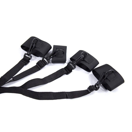 Schwarzes nylon bondage-fesselset von ohmama mit verstellbaren riemen und metall-karabinern für sicherheitsfesselung