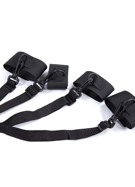 Schwarzes nylon bondage-fesselset von ohmama mit verstellbaren riemen und metall-karabinern für sicherheitsfesselung