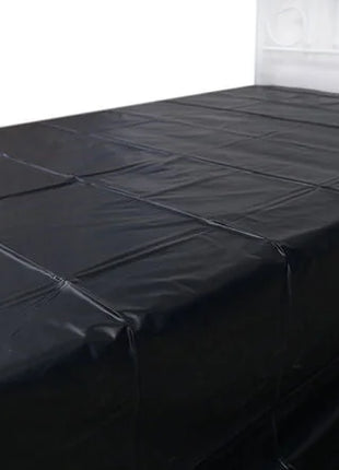 Ohmama fetish einweg pvc blätter schwarze wasserdichte bettlaken mit glänzendem finish und gesteppter naht
