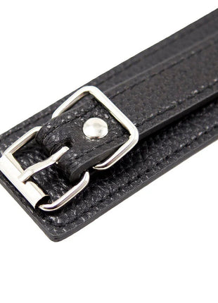 Ohmama fetish halskette mit schwarzen lederband und silberner metallschnalle mit schlangenmuster