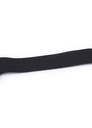 Schwarzer elastischer handgelenkfessel mit metallschnalle und saugnapf von ohmama fetish