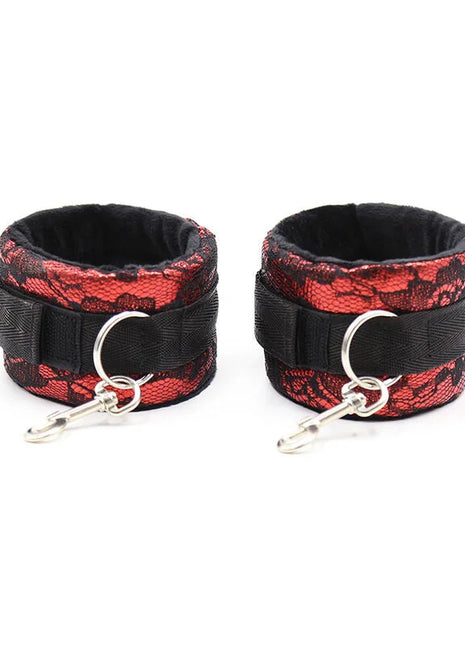 OHMAMA FETISH - HANDSCHELLEN AUS SAMT MIT NYLONBAND - Handschellen für Frauen