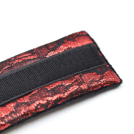 OHMAMA FETISH - HANDSCHELLEN AUS SAMT MIT NYLONBAND - Handschellen für Frauen
