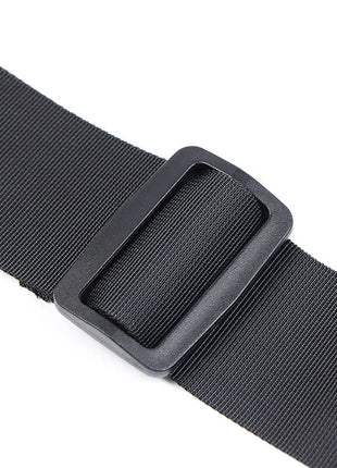 Ohmama Fetish schwarze nylon Handschellen mit passender schwarzer Kunststoffschnalle