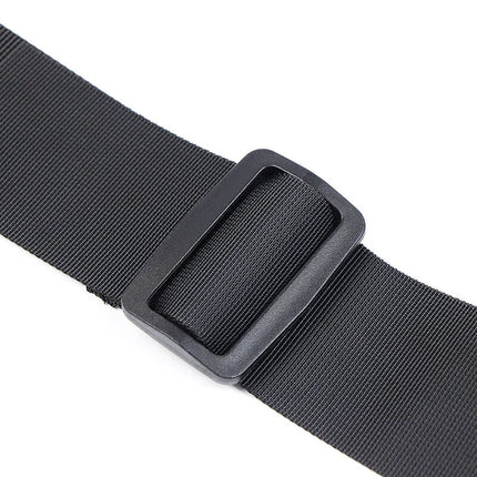 Ohmama Fetish schwarze nylon Handschellen mit passender schwarzer Kunststoffschnalle