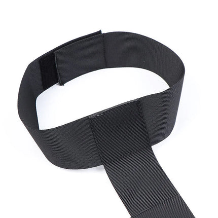 Ohmama fetish schwarze nylon handschellen mit klettverschluss aus nylon für fesselspiele