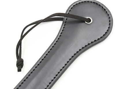Ohmama fetish herzen paddel schwarzes leder mit steppnähten und schlaufe für erotische spiele