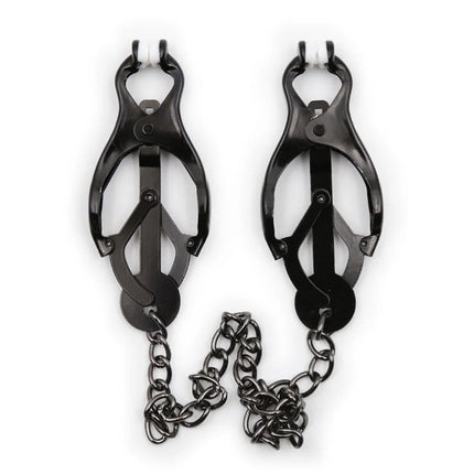 OHMAMA FETISH - JAPANISCHE NIPPELKlammern MIT SCHWARZER KETTE - Nippelklemmen