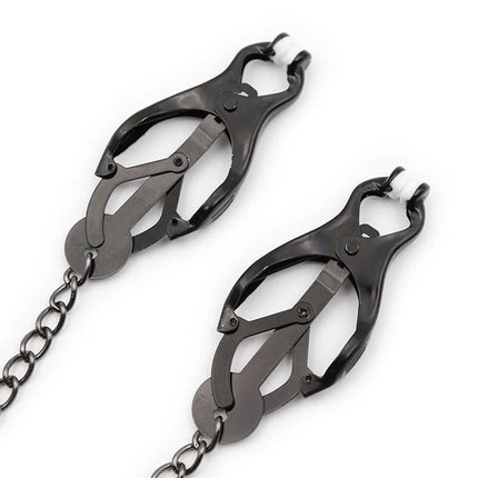 OHMAMA FETISH - JAPANISCHE NIPPELKlammern MIT SCHWARZER KETTE - Nippelklemmen