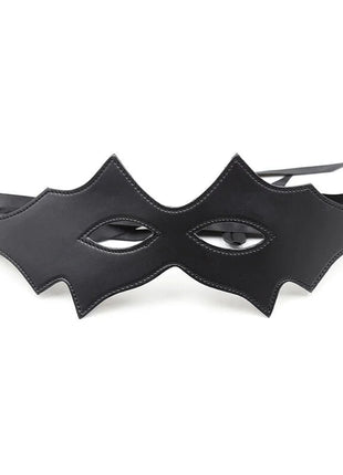 Schwarze katzenmaske aus leder mit nahtkanten und verstellbaren riemen von ohmama fetish