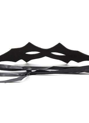 Ohmama fetish katzenmaske schwarzes satin bat mask mit verstellbaren band zum binden