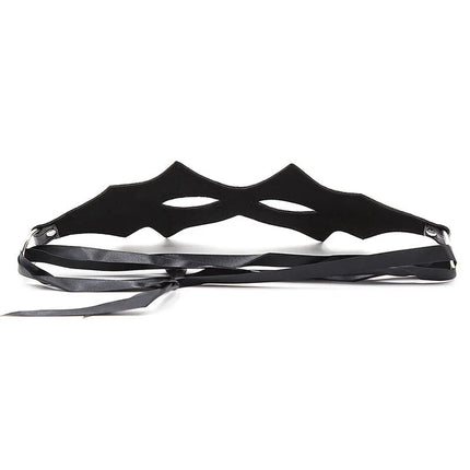 Ohmama fetish katzenmaske schwarzes satin bat mask mit verstellbaren band zum binden