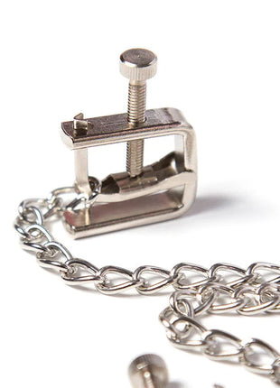 OHMAMA FETISH - METALLSCHRAUBENKLEMMEN MIT KETTE - Nippelklemmen
