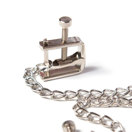 OHMAMA FETISH - METALLSCHRAUBENKLEMMEN MIT KETTE - Nippelklemmen