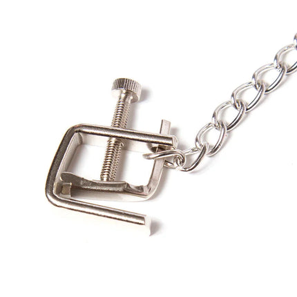 OHMAMA FETISH - METALLSCHRAUBENKLEMMEN MIT KETTE - Nippelklemmen