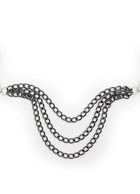 Schwarze ohmama fetish nippelklemmen mit ketten silberne metallverschlüsse und gummierte griffe