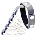 Schwarzes leder-cuff mit silbernen metallringen ohmama fetish penishülle mit metallringen