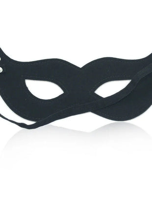 Ohmama fetish black velvet maske mit silbernen nieten und verstellbaren elastikbändern