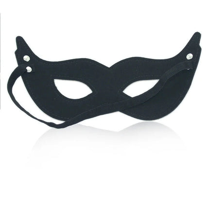 Ohmama fetish black velvet maske mit silbernen nieten und verstellbaren elastikbändern