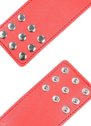OHMAMA FETISH - ROTE HANDSCHELLEN MIT SCHNAPPVERSCHLUSS - Handschellen für Frauen