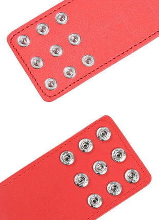 OHMAMA FETISH - ROTE HANDSCHELLEN MIT SCHNAPPVERSCHLUSS - Handschellen für Frauen