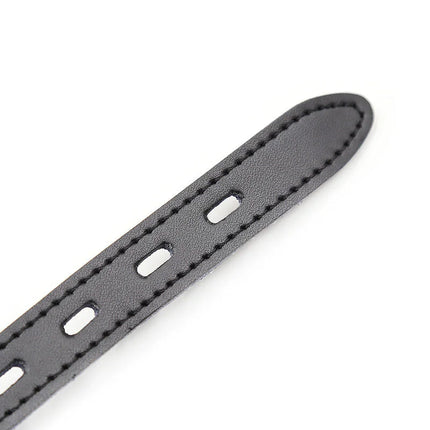 OHMAMA FETISH - SILIKON-BALLGAG MIT LEDERGÜRTEL (VORHÄNGESCHLOSS INKLUSIVE) - Ballgag
