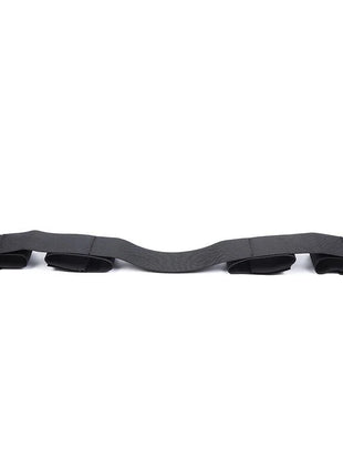 Schwarzes elastisches nylonband mit vier verstellbaren schlaufen für sicheren halt von ohmama fetish spreader soft bar handgelenkfesseln