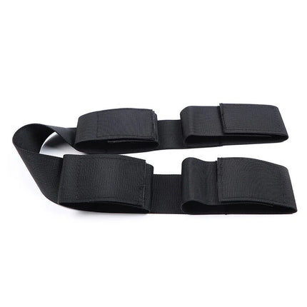 Schwarzer taktischer verstellbarer ohmama fetish spreizer soft bar handgelenkfessel aus nylon mit verstärktem gurt