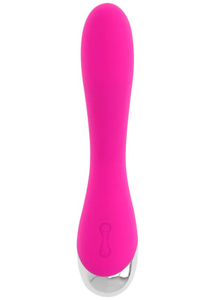 Vibrant pink silikon vibrator ohmama flexibler vibrator g-punkt stimulation 19,5 cm mit ergonomischem design und silberner spitze