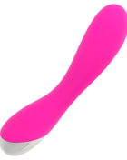 Vibranter pinker silikonvibrator ohmama flexibler vibrator g-punkt-stimulation 19,5 cm mit glänzendem silberspitz