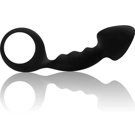 OHMAMA - GERIPPTER ANALPLUG MIT RING - Analplug