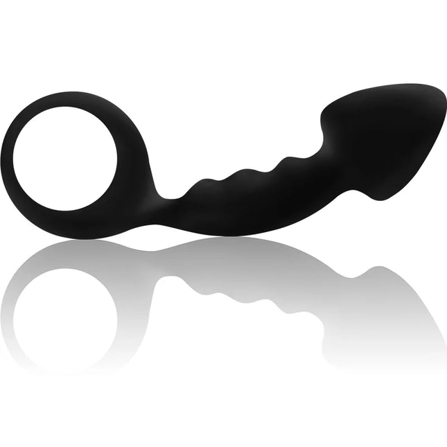 OHMAMA - GERIPPTER ANALPLUG MIT RING - Analplug